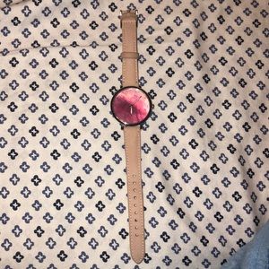 Pink holographic watch